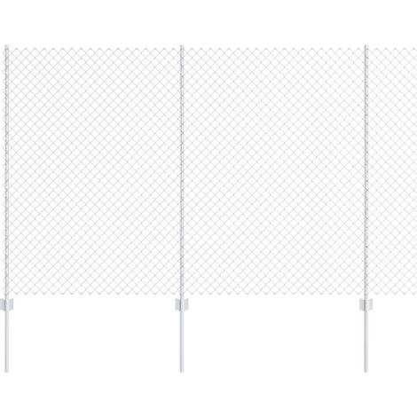 Maison Exclusive - Kettenzaun mit Pfosten 10 x 1,5 m (B x H) Feue