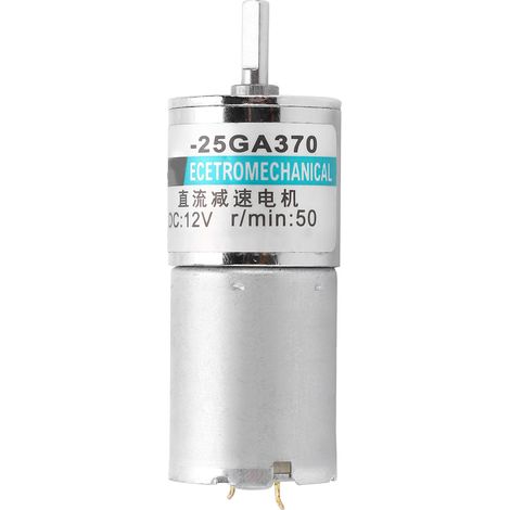 Moteur DC à engrenages 12V XD-25GA370 50rpm/min, micro basse vitesse, sens horaire/antihoraire, à aimant permanent, pour automatisation industrielle (1/5)