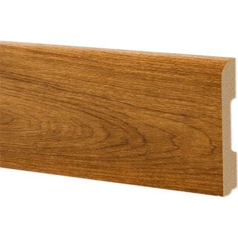 Battiscopa BC Spazzolato in POLIMERI EqualWood HI-TEC 68x10mm Bianco, Alluminio ecc. (prezzo al metro)-ROVERE CALDO