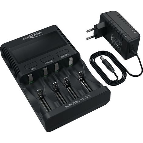 Universal Charger UBC-Powerline4Ultra-EU-CB con un bloque de fuente de alimentación de 1.2 V NIMH