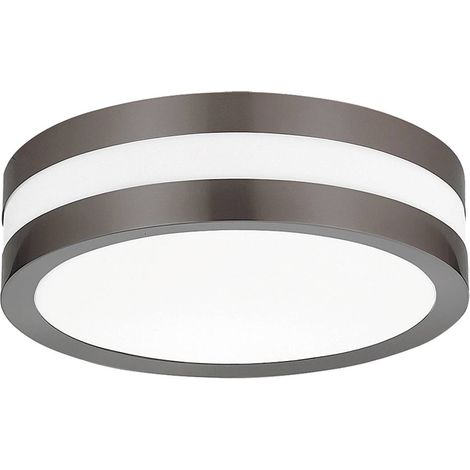 Esterno parete / soffitto Stuttgart metallo plastica antracite Ø28,5cm H: 8.5cm IP44 (1/4)