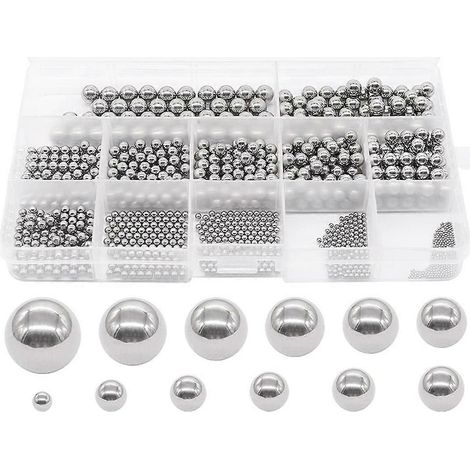 Kit d'assortiment de billes en acier pour roulements de vélo (1-8 mm, métriques) (1/5)
