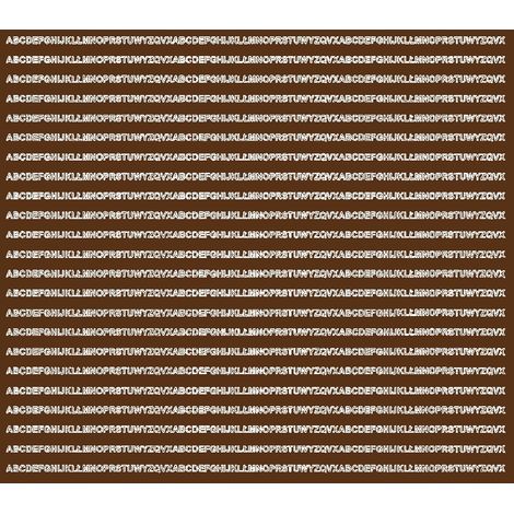 Lettere adesive autoadesive da 3 mm, colore marrone opaco. (1/2)