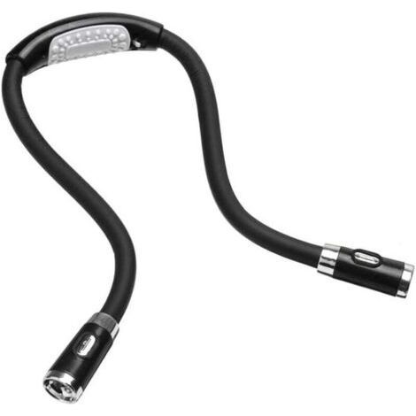 Reading Light for Books in Bed, Neck Reading Light, Hands Free, 4 LED Beads, 3 Adjustable Brightness Levels, Neck Lamp for Reading in the Car, BBQ, Knitting, Black (1/4)