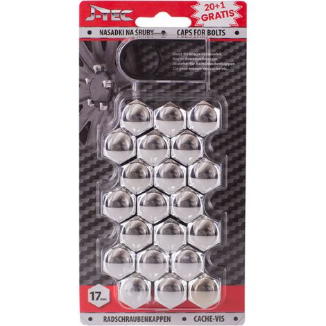 17-mm-Chrom-Schraubenkappen