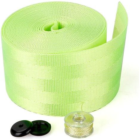Sangle de ceinture de sécurité de 3,6 m pour voitures et camions, sangles rétractables et sangles de suspension - Vert (1/4)