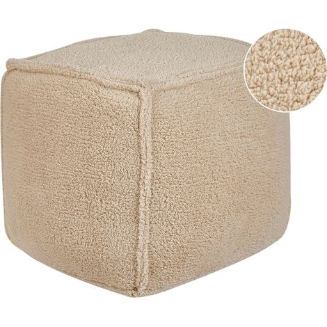 Pouffe ALIPUR Boucle Light Brown (1/5)