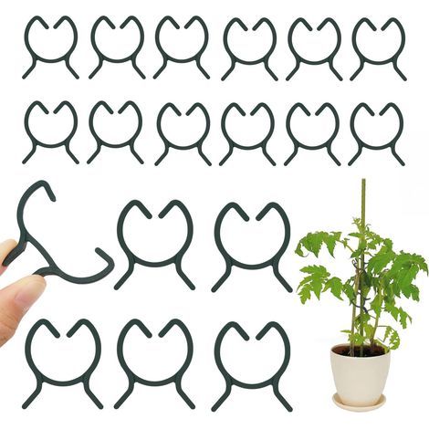 200 Pièces Clips de Support pour Plantes,Attache pour Tomates,Attache pour Plantes Grimpantes,Clips de Fixation Plantes Exterieur,Clips de Jardin,pour Fruit,Légume,Tomates-M+L (1/5)