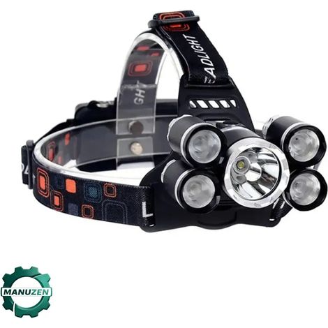Manuzen - Lampe frontale rechargeable 5 LED – secteur et voiture (1/3)