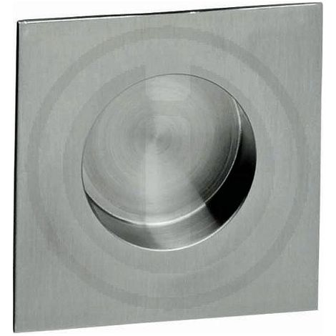 Einlassmuschel Muschelgriff Edelstahl matt gebürstet Griffmuschel Schiebetürgriff 59mm x 59mm (1/2)