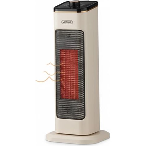 Andowl - Stufa Riscaldatore Elettrico Portatile Per Interni Oscillante A Torre 2400w Q-nf2400 - (1/4)