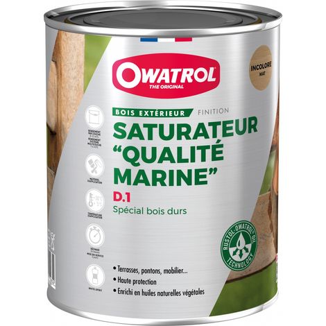 Owatrol – Saturateur bois DEKS OLJE D1 1L – Finition satinée – Protection contre intempéries – Pour bois extérieur et terrasses