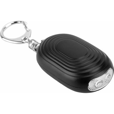 Alarme de Poche, Alarme Personnelle Alarme de Sécurité d'urgence Personnelle 120 DB avec Lumières LED Petit Porte-Clés Portable pour Femmes Eenfants, Personnes âgées, 6,9 x 3,8 x 2,5 cm (Noir) (1/5)