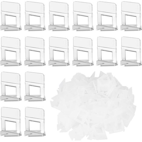 Clips de Nivellement pour Carrelage 100 Pièces Kit Professionnel Autonivelant pour Pose de Carreaux Céramique sur Murs et Sol
