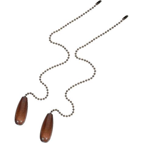 2 rallonges de fermeture éclair pour ventilateur de plafond, rallonges de fermeture éclair pour suspension en bois, compatibles avec les ventilateurs de plafond et les luminaires décoratifs marron fon (1/5)