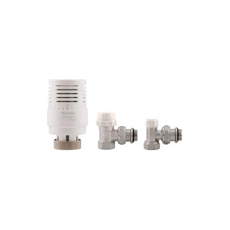 KIT VALVOLE TERMOSTATICHE AD ANGOLO ATTACCO F ART.KIT3  F 3/8    ITAP