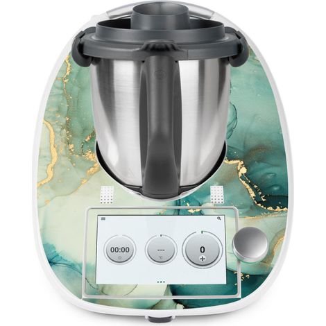 Stickers Thermomix TM6 - Effet Marbré - Adhésif MAT (1/2)