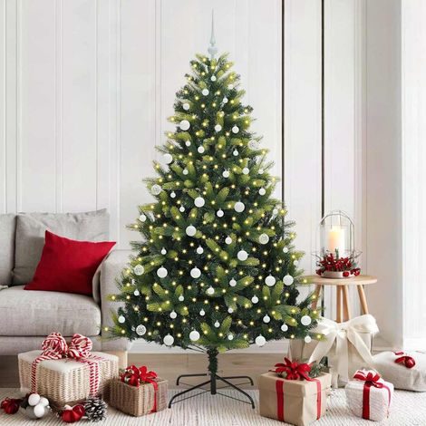Künstlicher Klapp-Weihnachtsbaum mit 300 LEDs Grün 180 cm