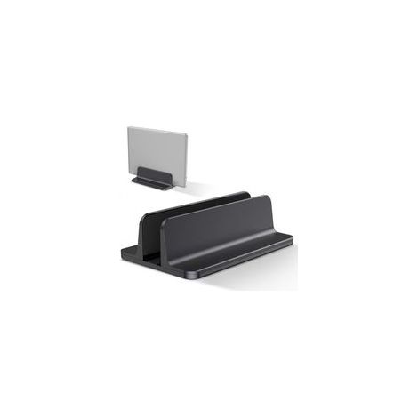 Support Ordinateur Portable Vertical, Support PC Portable en Aluminium, Réglable Bureau Laptop Stand, Noir (1/5)