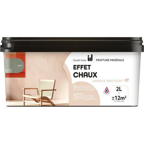 PEINTURE MINÉRALE EFFET CHAUX CHAUX KAKI 2L - ID PARIS (1/3)