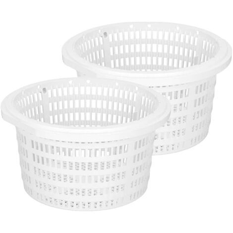 Lot de 2 Panier Écumoire Piscine Plastique 18x19x10cm Compatible Nettoyage Débris (1/5)