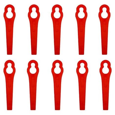 Lot de 100 - Lame de rechange - Accessoire coupe-bordure - Plastique ABS robuste pour tonte précise - Jardin et pelouse - Noir - 2,5x1,0cm (1/5)