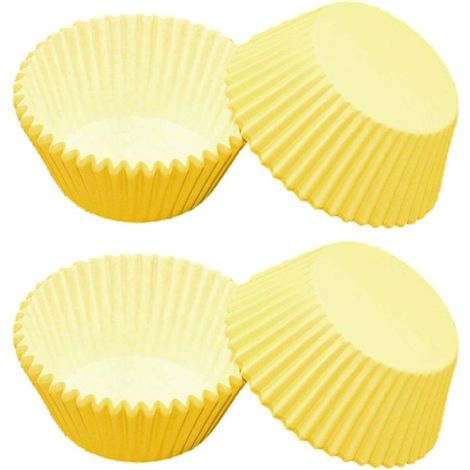 Moules à muffins de taille standard, en papier sulfurisé, jaune pur (1/5)