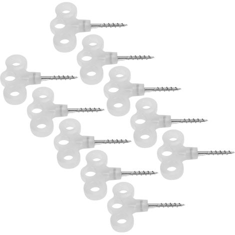 Piquets de tente lumineux LED en acier inoxydable pour camping et randonnée - Lot de 10 ancres sol vissables (1/5)