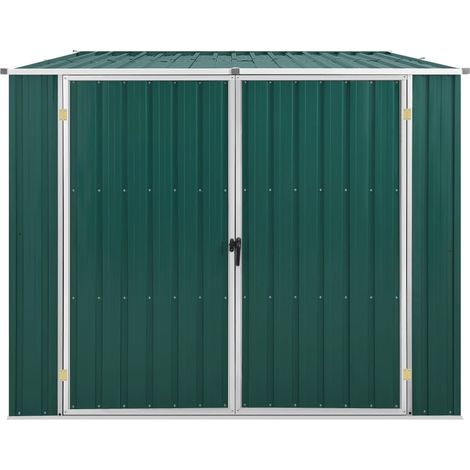 Casetta da giardino casetta per capanni casetta per ripostigli casetta per attrezzi da esterno robusta 195 x 198 x 159 cm acciaio zincato verde 020022371