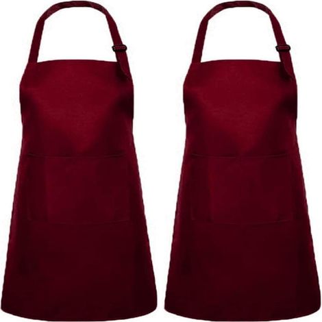 Kids Apron, Kids Kitchen Aprons Kids Adjustable Chef Apron with Pocket for Boys and Girls Cooking Cooking Painting BBQ (M 3-6 Years)