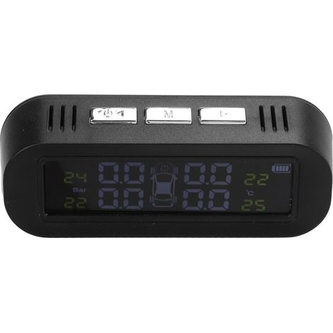Système de surveillance de la pression des pneus à énergie solaire, capteur TPMS externe, capteur de température et de pression des pneus pour voitures, SUV, monospaces et fourgonnettes (1/5)