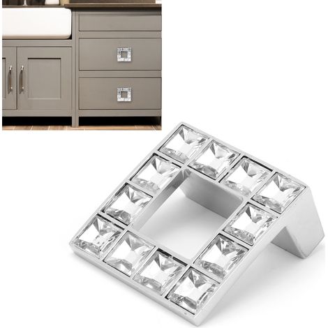 Tirador de cajón de doble orificio, tirador moderno para puertas y armarios de salón, aleación de zinc, 45 x 45 x 20 mm (1/5)