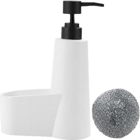 Distributeur de savon liquide pour la cuisine  Distributeur de liquide vaisselle 2 en 1 avec bille en acier  Distributeur de (1/5)