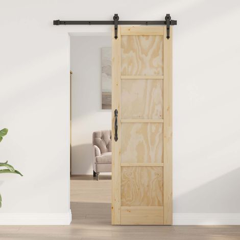 vidaXL Porta Interna Naturale 61 x 198,5 cm Legno compensato