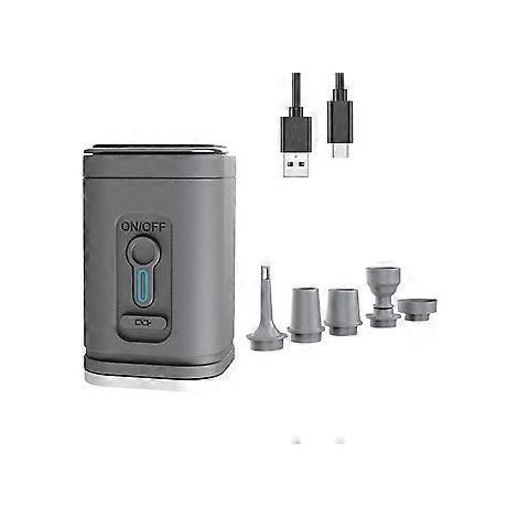 Pompe à air électrique avec éclairage, compresseur d'air sans fil, chargement USB, gonfleur/dégonfleur pour le camping et les activités de plein air -C (1/5)
