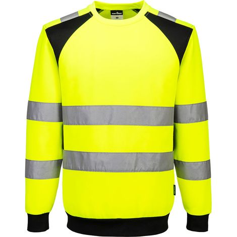 Felpa Hv eco-compatibile Wx2 - Taglia L - Giallo/nero - Portwest