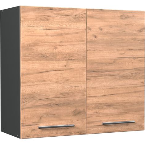 Pensile da cucina Fame-Line, Rovere dorato/Antracite, 80 cm, Vicco (1/5)