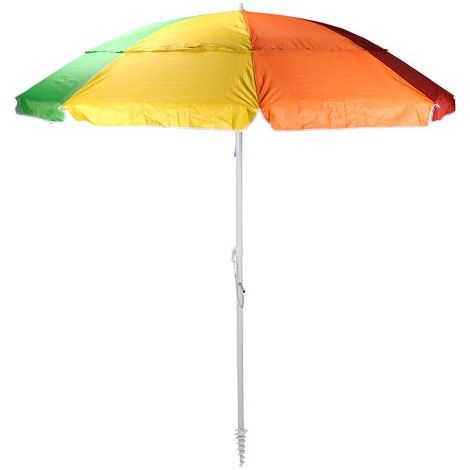 OMBRELLONE DA SPIAGGIA PALO CON SNODO Ø 2,2 mt. - puntale a spirale - col. arcobaleno Ø 2,2 mt. - puntale a spirale - col. arcobaleno