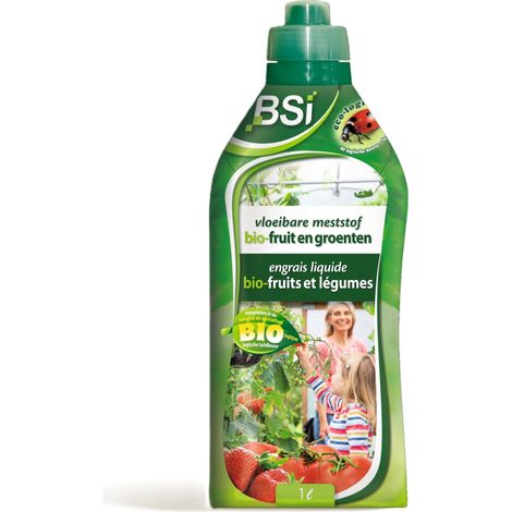 Engrais Organique Liquide pour Fruits et Légumes - Stimule la pousse et favorise la croissance - Avec Oligo-éléments 1L - Translucide (1/5)