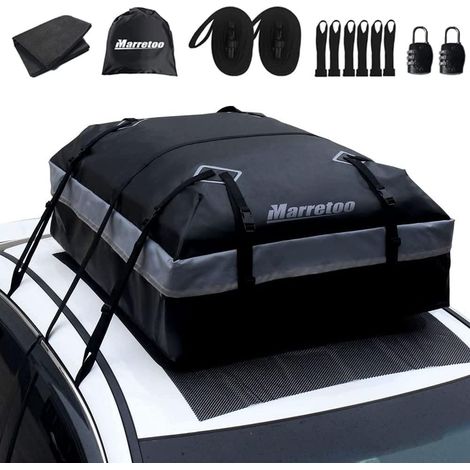 Lot de 15 pieds cubiques pour coffre de toit de voiture - Étanche - Pliable - Avec tapis antidérapant - Pour tous les véhicules avec/sans porte-bagages (1/5)