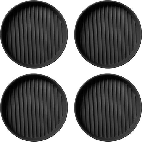 Möbelgleiter, 6 cm schwarze runde rutschfeste Gummigleiter, für Betten, Kleiderschränke, Sofas, Stühle und Tische (1/5)