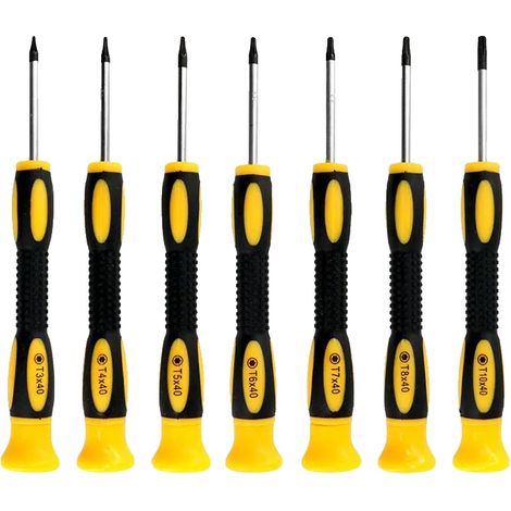 Jeu de tournevis de précision, embout magnétique, sept tailles de vis, 7pcs (1/2)