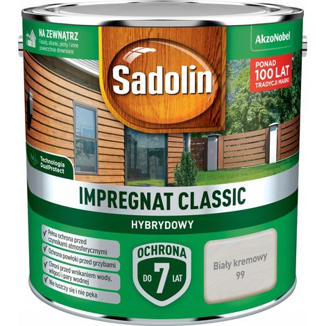 Sadolin Classic Hybrid-Holzimprägnierung Weißcreme 2,5L 1 Stück
