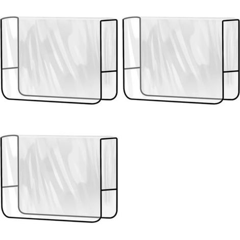 de Salon, Housses de Dossier de Chaise de Coiffure Carrées Transparentes pour S'Adapter à la Plupart des Chaises Standard (Lot de (1/4)