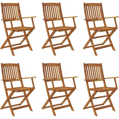 Maison Exclusive - Set comedor de jardín plegable 7 piezas madera (1/5)