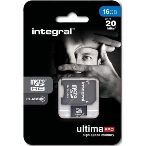 Carte micro SDHC INTEGRAL INMSDH 16 G-100 V 10