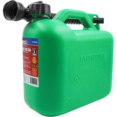 Faithfull Plastic Fuel Can Green 5 litre (1/3)