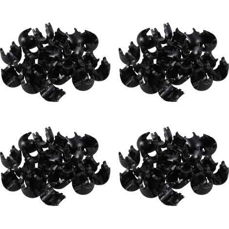 40 PièCes SéRies Filet d'escalade Filet de Connecteur en Plastique Accessoires d'escalade à Boucle pour L'ExtéRieur Amusement PièCes de Corde d'escalade Osciller Noir (1/5)