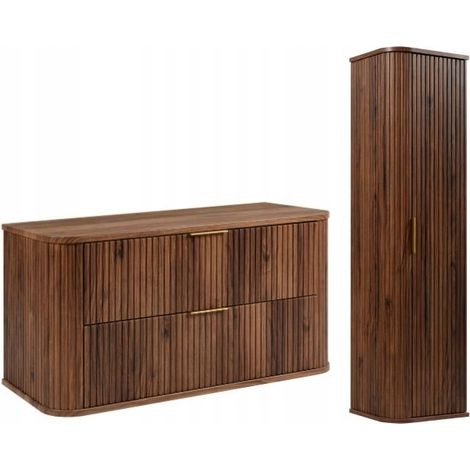 Meuble de Salle de Bain Suspendu - 100,4 cm - Chêne Noisette - Design Élégant et Pratique (1/5)