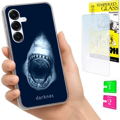 Custodia per Samsung Galaxy S25 FE, cover fotografica, cover posteriore + vetro 9H (1/5)